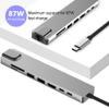 Portable USB-C Hub 8 in 1 Adapter with Ethernet, HDMI, SD Card Reader and USB 3.0 Ports view 3