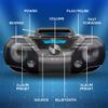 Philips Portable CD Player Boombox Bluetooth with Cassette Player All in one Powerful Stereo Boom Box CD Player for Home Mega Bass Reflex Speakers, Radio/USB/MP3/AUX Input with Backlight LCD Display view 2