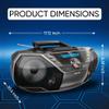 Philips Portable CD Player Boombox Bluetooth with Cassette Player All in one Powerful Stereo Boom Box CD Player for Home Mega Bass Reflex Speakers, Radio/USB/MP3/AUX Input with Backlight LCD Display view 3
