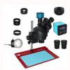 Microscope Accessories Kit 3.5X-90X Trinocular Industry Microscopio Zoom Magnification Circuit Inspection Stereo Microscope with 56 LED Light C-Mount Lens Microscope Slides (Color : VGA 0.5X C Mount view 1