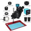 Microscope Accessories Kit 3.5X-90X Trinocular Industry Microscopio Zoom Magnification Circuit Inspection Stereo Microscope with 56 LED Light C-Mount Lens Microscope Slides (Color : VGA 0.5X C Mount view 2