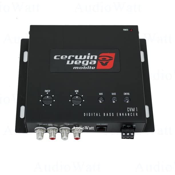 Cerwin Vega CVM1 Digital Car Audio Bass Enhancer Driver Equalizer - Ultimate Sound Upgrade for Your Car Stereo System - Maximize Bass Performance and Control with Dash Mount Remote