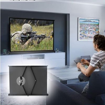 DIBAKO Table Top Projector Curtain Pull Up Projection Screen Mobile Tabletop Projector Screen Portable Movie Screen for Travel Camping Home Cinema 20 30 36 40 46 50inch (Size : 20" 16:9)