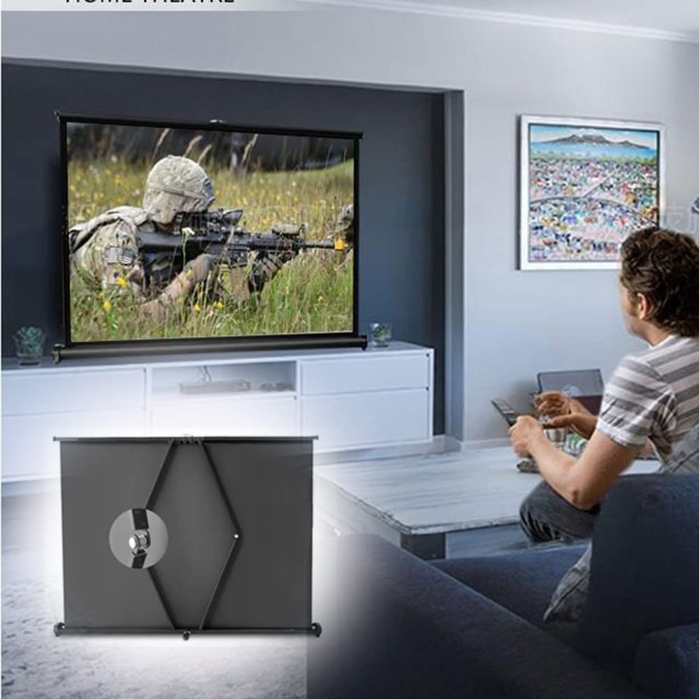 DIBAKO Table Top Projector Curtain Pull Up Projection Screen Mobile Tabletop Projector Screen Portable Movie Screen for Travel Camping Home Cinema 20 30 36 40 46 50inch (Size : 20" 16:9)