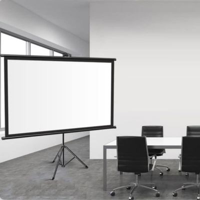 DIBAKO Adjustable Projector Screen Home Theater Screen, Pull Down Movies Screen 60" Projector Curtain with Tripod, Stand Projection Screen for Conference (Size : Aspect Ratio 16:9)