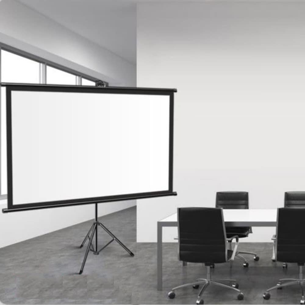 DIBAKO Adjustable Projector Screen Home Theater Screen, Pull Down Movies Screen 60" Projector Curtain with Tripod, Stand Projection Screen for Conference (Size : Aspect Ratio 16:9)