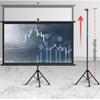 DIBAKO Adjustable Projector Screen Home Theater Screen, Pull Down Movies Screen 60" Projector Curtain with Tripod, Stand Projection Screen for Conference (Size : Aspect Ratio 16:9) view 3