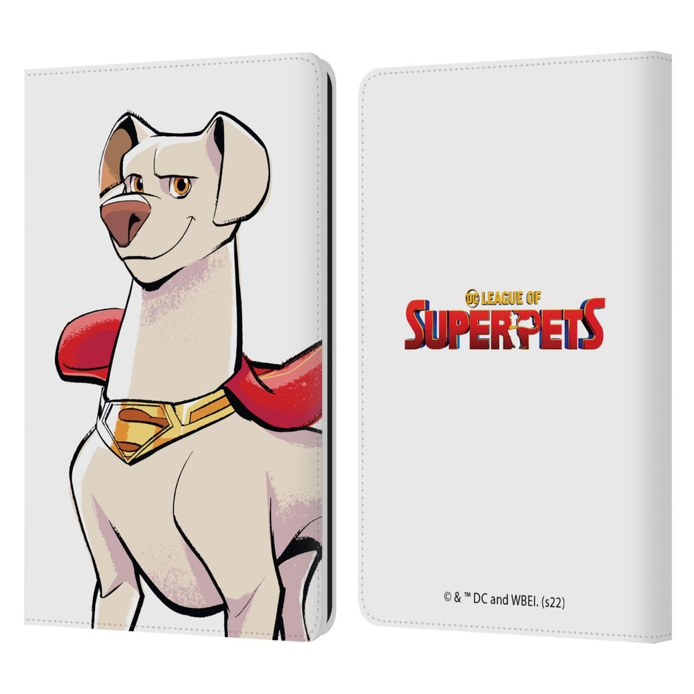 Head Case Designs Officially Licensed DC League of Super Pets Krypto Graphics Leather Wallet Case Compatible with Kindle Paperwhite 1/2 / 3