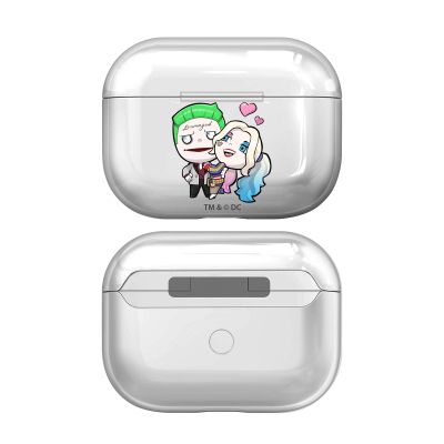 Head Case Designs Officially Licensed Suicide Squad 2016 Joker and Harley Graphics Clear Hard Crystal Cover Compatible with Apple AirPods Pro Charging Case