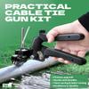 Sinlon Stainless Steel Cable Tie Gun Kit for Fence Repair - Heavy Duty Metal Zip Tie Tool with 150pcs 11.8" 304 Steel Ties, Non-Slip Tensioning & Clean Cutting Plier for Chain Link Outdoor Cages view 2