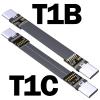 ADTLINK USB 3.1 Type C to Type C Extension Cable 90 Degree FPC FPV Ribbon Flat USB C Cable 3A 10Gbps Gen2x1 (100cm, T1C-T1B) view 2