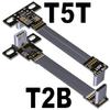 ADTLINK USB 3.1 Type C Male to Type C Female Extension Cable 90 Degree FPC FPV Ribbon Flat USB C Cable 3A 10Gbps (3cm, T2B-T5T) view 2