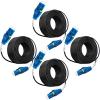 (10m - 4Pack) Uniboot LC to LC Outdoor Armored Fiber Patch Cable, Single Mode Duplex Fiber Optic Cable Jumper Optical Patch Cord, 9/125um, (OS1/OS2 Compatible), Low Friction LSZH Black view 1