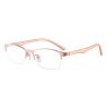 laureles Blue Light Blocking Reading Glasses Women 2023 Fashion Metal Half Frames Eyeglasses Gaming Reader (Pink, 2, multiplier_x) view 2