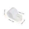 Rebower R-Type Cable Clamp Neat Management Clip, [for Wire, Cable, Rope] - 9.5mm/White/108 Pcs view 2