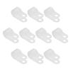 Rebower R-Type Cable Clamp Neat Management Clip, [for Wire, Cable, Rope] - 10.4mm/White/50 Pcs view 1