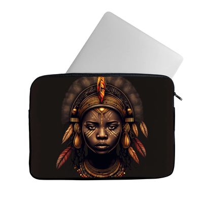 African Woman Mac Book Pro 14" Sleeve - Cool Laptop Sleeve - Unique Mac Book Sleeve