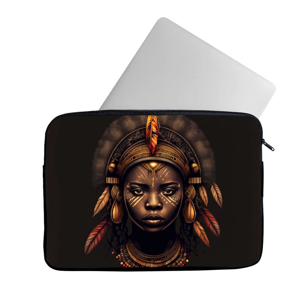 African Woman Mac Book Pro 14" Sleeve - Cool Laptop Sleeve - Unique Mac Book Sleeve