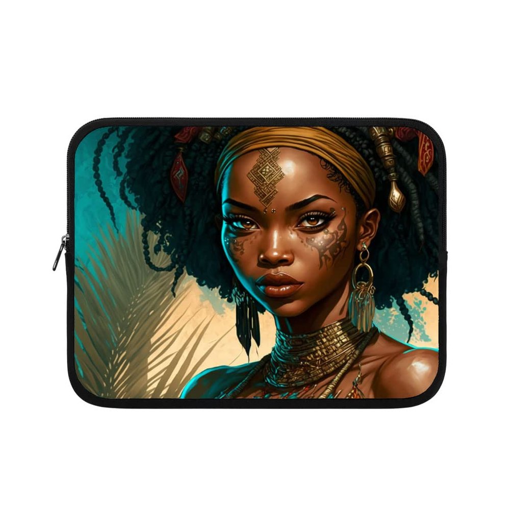 African Graphic iPad Sleeve - Art Tablet Sleeve - Print Carrying Case - 10 inches