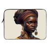 African Design Mac Book Air 14" Sleeve - Portrait Laptop Sleeve - Woman Art Mac Book Sleeve view 1
