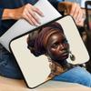 African Design Mac Book Air 14" Sleeve - Portrait Laptop Sleeve - Woman Art Mac Book Sleeve view 3