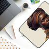 African Design Mac Book Air 14" Sleeve - Portrait Laptop Sleeve - Woman Art Mac Book Sleeve view 4