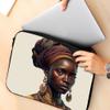 African Design 2-Sided Print Mac Book Pro 16" Sleeve - Portrait Laptop Sleeve - Woman Art Mac Book Sleeve view 3