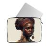 African Design Mac Book Pro 14" Sleeve - Portrait Laptop Sleeve - Woman Art Mac Book Sleeve view 1