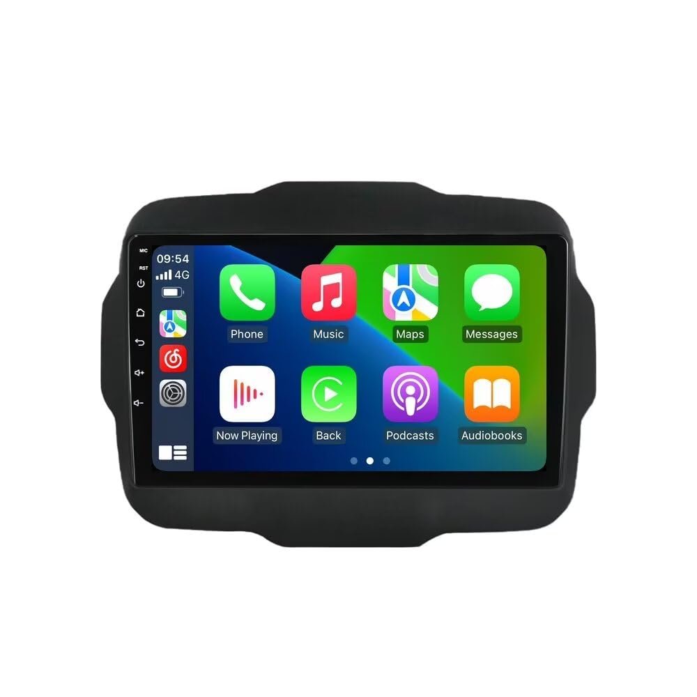 6+128GB 8Core Car Radio for Jeep Renegade 2014 2015 2016 2017 2018 Replacement Dash Kit Car GPS Navigation,9" IPS Touch Screen Head Unit with Car-Play & Android Auto