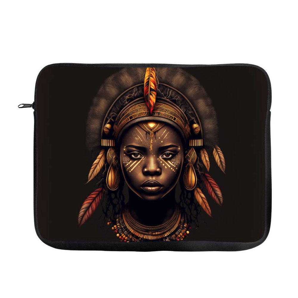 African Woman 2-Sided Print Mac Book Pro 16" Sleeve - Cool Laptop Sleeve - Unique Mac Book Sleeve