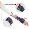 Boccsty Field Flowers Gardening Sleeves Arm Protection for Women Florals Butterfly Men Garden Sleeves Cooling Sun Sleeves with Thumb Hole view 3