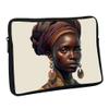 African Design Mac Book Pro 16" Sleeve - Portrait Laptop Sleeve - Woman Art Mac Book Sleeve view 1