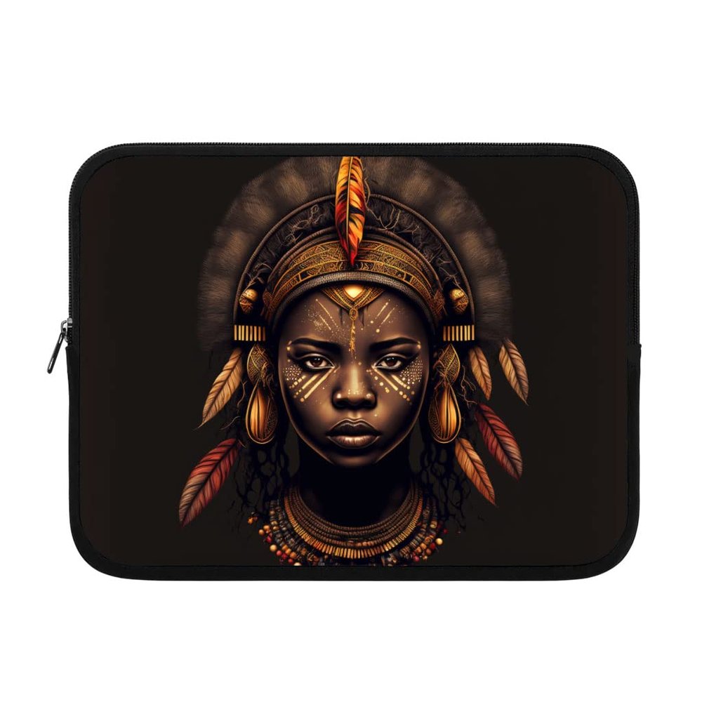 African Woman iPad Sleeve - Cool Tablet Sleeve - Unique Carrying Case - 13 inches