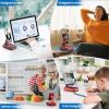 JTEMAN Portable Phone Stand with Speaker Bluetooth Wireless,Gifts for Men Women,Birthday for Women,Kitchen Gadgets for Men,Phone Holder for Desk - Red view 3