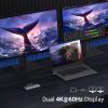 UGREEN Docking Station 10 in 1 Revodok Pro 210 USB C Dock Dual HDMI 4K@60Hz Single 8K@30Hz 100W PD 5Gbps USB C and USB A Data Ports Gigabit Ethernet, SD/TF Card Reader USB Hub Compatible for HP, Dell view 3