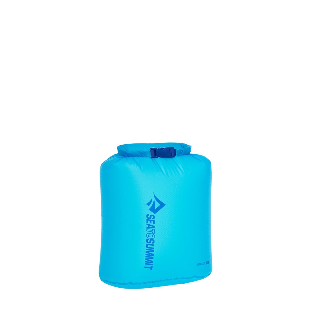 Sea to Summit Ultra-Sil Dry Bag, Ultralight Waterproof Dry Storage, 5 Liter, Atoll Blue