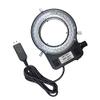 USB Colorful 64 LED Ring Light, USB Light Source for Microscope Ring Light Illuminator Lamp Adjustable for Monocular Trinocular Stereo Microscope Video Lens Camera Lab Soldering Repair (Warm White) view 3