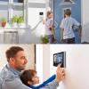 WOLILIWO Wired Video Intercom System, 7 Inch Ring Video Doorbell with IR Night Vision Support Remote Unlock, Dual-Way Intercom for Villa House Office Apartment with 1-Camera and 3-Monitor view 4