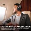 AUSDOM E7 Noise Cancelling Headphones: Wireless Bluetooth Over Ear ANC Headphones with Microphone, 50H Playtime, Hi-Fi Sound, Deep Bass, Comfortable Earpads for Travel Work Home Office view 2