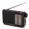 Aiwa RS-55/BK Pocket AM/FM Radio with High Definition Aufdio, Heasphone Input, Include Metal Stereo Earphones. Black view 1