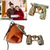 Brass Binoculars Opera Glasses 3x25 Natural Abalone Green Nautical Binocular-spyglasses-Maritime Leather Decor-Christmas-Groomsmen view 3