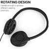 Maeline Bulk 40 Pack Kids Headphones for School with Microphones, Flexible Adjustable Headband, Comfy Faux Leather Cushions, On-Ear Stereo Headset 3.5mm Wired - Black view 4
