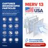 BNX TruFilter 20x25x4 (19.5 x 24.5 x 3.63 Slim Fit) MERV 13 Air Filter (2-Pack) - MADE IN USA - Air Conditioner HVAC AC Furnace Filters Health, Allergies, Mold, Bacteria, Smoke, MPR 1900 FPR 10 view 3