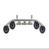 Big Air Speaker and Light Bar Combo for wakeboard tower - 4 speakers and 3 lights - 2.5" Clamp with Neoprene Liners to accommodate down to 2.375", 2.25", 2" and 1.875" Round tubing (Non-LED, Polished) view 1