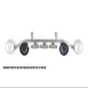Big Air Speaker and Light Bar Combo for wakeboard tower - 4 speakers and 3 lights - 2.5" Clamp with Neoprene Liners to accommodate down to 2.375", 2.25", 2" and 1.875" Round tubing (Non-LED, Polished) view 2