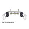 Big Air Speaker and Light Bar Combo for wakeboard tower - 4 speakers and 3 lights - 2.5" Clamp with Neoprene Liners to accommodate down to 2.375", 2.25", 2" and 1.875" Round tubing (Non-LED, Polished) view 3
