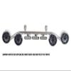 Big Air Speaker and Light Bar Combo for wakeboard tower - 4 speakers and 3 lights - 2.5" Clamp with Neoprene Liners to accommodate down to 2.375", 2.25", 2" and 1.875" Round tubing (Non-LED, Polished) view 4