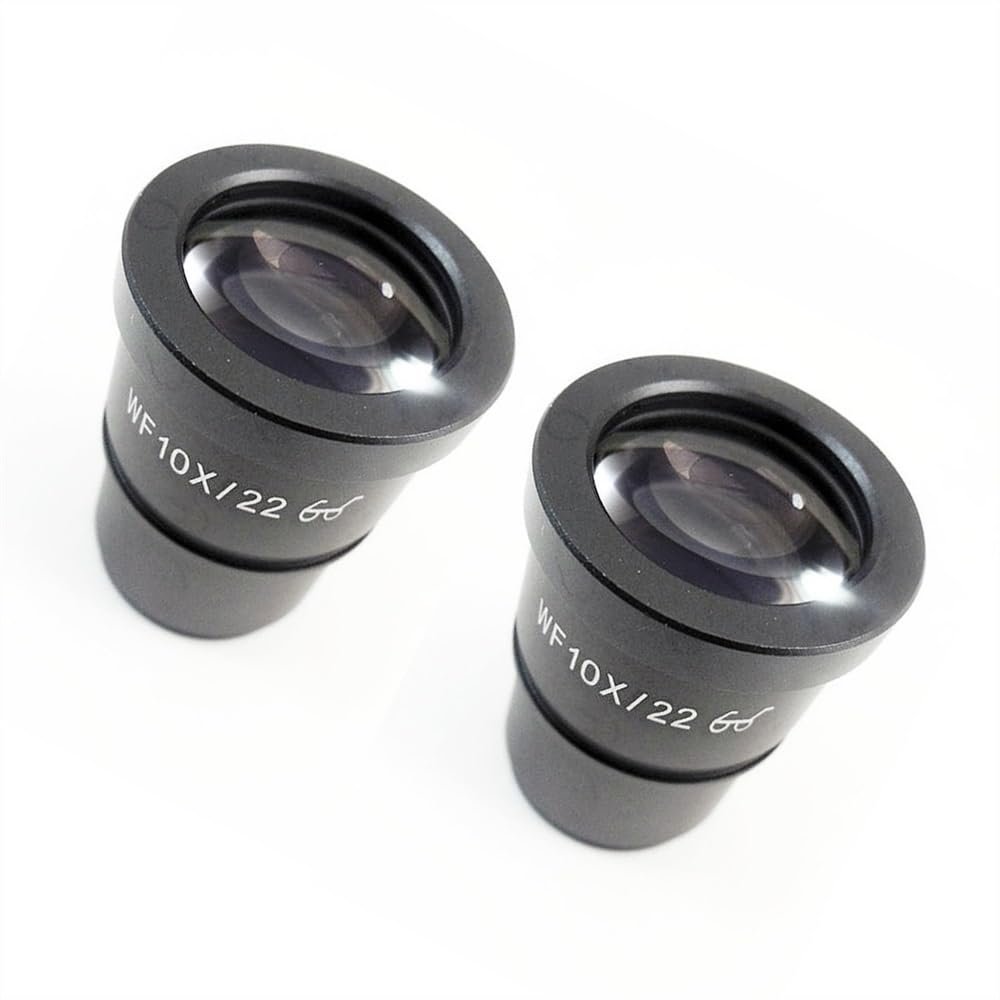 JUIYU Microscope Accessories Kit Microscope Eyepieces Wide Angle Widefield Eyepiece WF10X 22mm with 30mm Mounting Size for Stereo Microscope Microscope Slides (Size : 2 Pieces)