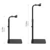 DYPASA Projector Mount Projector Mount Stand Projector Floor Stand Holder Projector Mount Bracket with Adjustable Extension Pole Hold up to 6.6 Lbs Ceiling Mount with Tray view 2