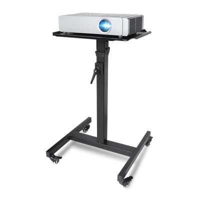 DYPASA Projector Mount Projector Mount Stand Projector Floor Stand Holder with Wheels 13 inch to 16 inch Plate Size Height Adjustable Up to 47 Inch Ceiling Mount with Tray